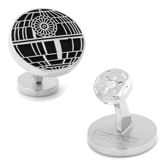 Star Wars Death Star Recessed Matte Cufflinks - Cufflinks.com - Flyclothing LLC