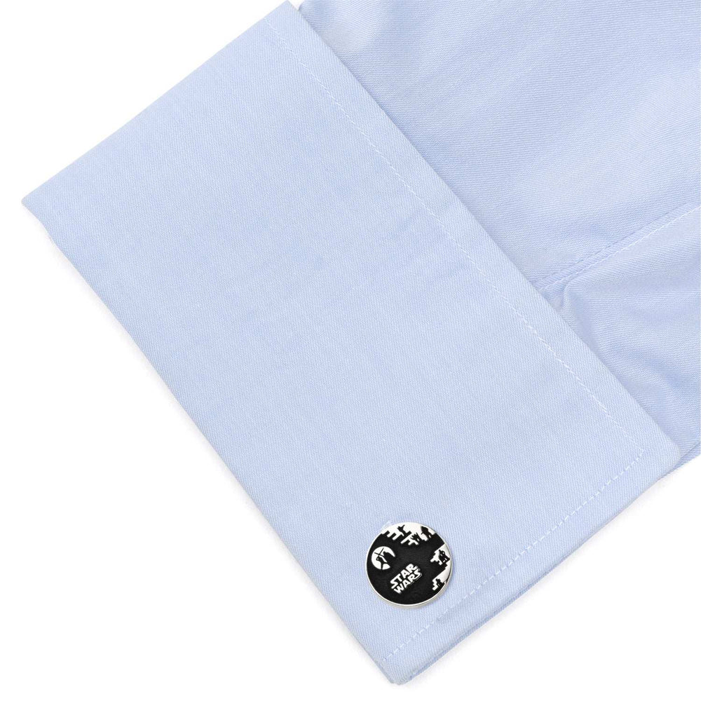 Star Wars Death Star Graphic Cufflinks - Cufflinks.com - Flyclothing LLC