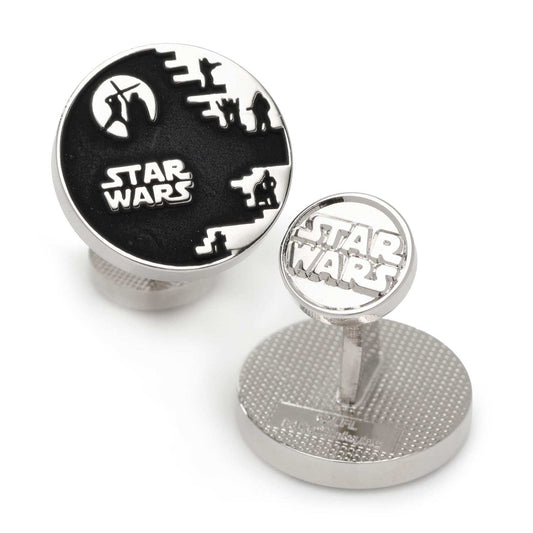 Star Wars Death Star Graphic Cufflinks - Cufflinks.com - Flyclothing LLC