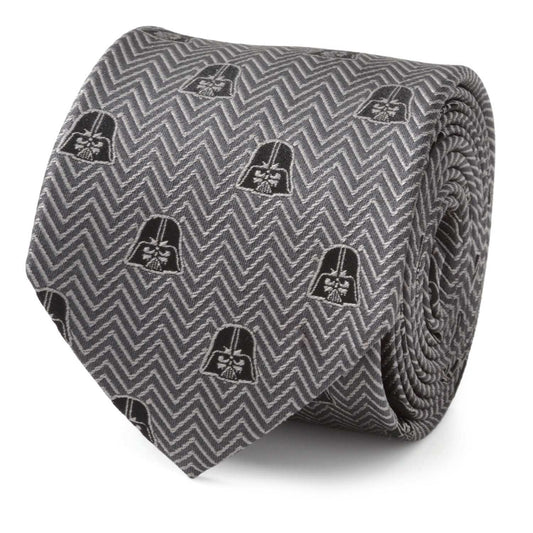 Star Wars Darth Vader Black and Gray Herringbone Tie - Cufflinks.com - Flyclothing LLC
