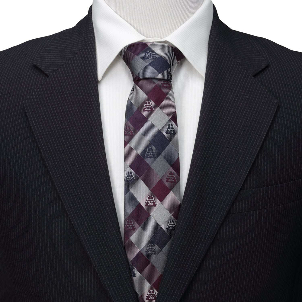 Star Wars Darth Vader Plum Plaid Tie - Cufflinks.com - Flyclothing LLC