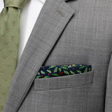 Grogu Holiday Navy Pocket Square - Cufflinks.com - Flyclothing LLC