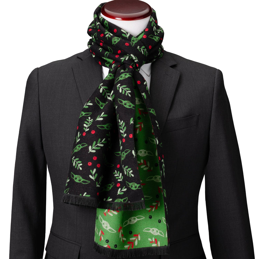 Star Wars Grogu Holiday Black and Green Scarf - Cufflinks.com - Flyclothing LLC