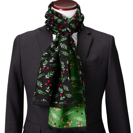 Star Wars Grogu Holiday Black and Green Scarf - Cufflinks.com - Flyclothing LLC