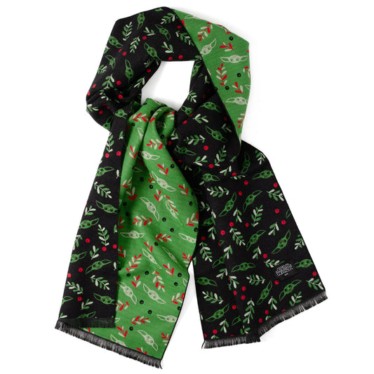 Star Wars Grogu Holiday Black and Green Scarf - Cufflinks.com - Flyclothing LLC