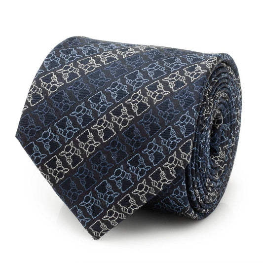 Star Wars Grogu Outline Striped Navy Tie - Cufflinks.com - Flyclothing LLC