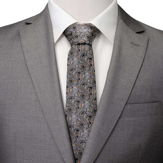 Star Wars Battle of Hoth Paisley Gray Tie - Cufflinks.com - Flyclothing LLC