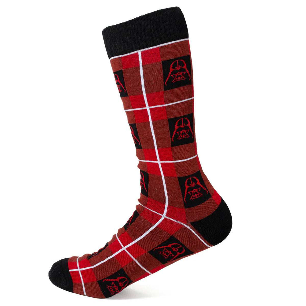 Star Wars Darth Vader Black and Red Plaid Dress Socks and Imperial Crest Lapel Pin Gift Set - Cufflinks.com - Flyclothing LLC