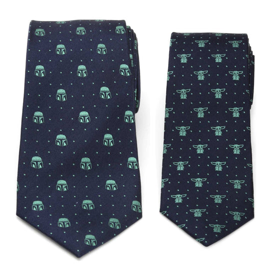 Star Wars Mandalorian and Grogu Ties Father and Son Gift Set - Cufflinks.com - Flyclothing LLC