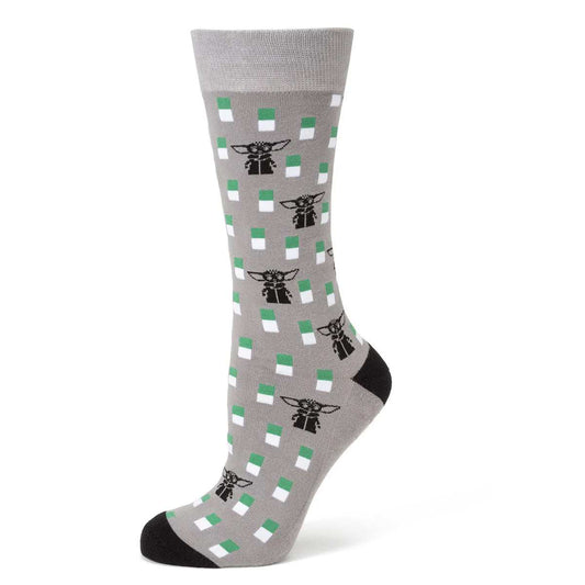 Star Wars Mandalorian and Grogu Gray Dress Socks and Lapel Pin Gift Set