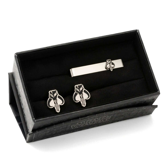 Star Wars Mandalorian Mythosaur Cufflinks and Tie Bar Gift Set - Cufflinks.com - Flyclothing LLC