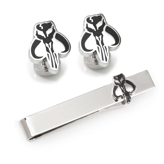 Star Wars Mandalorian Mythosaur Cufflinks and Tie Bar Gift Set - Cufflinks.com - Flyclothing LLC