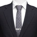 Star Wars Mandalorian Mythosaur Gray Silk Tie