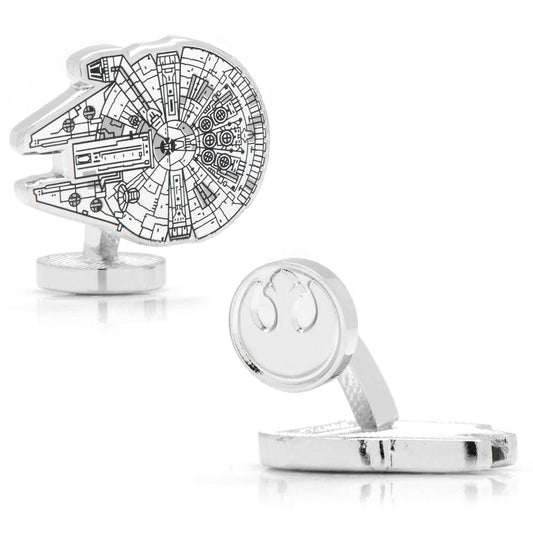 Star Wars Millennium Falcon Cufflinks - Cufflinks.com - Flyclothing LLC