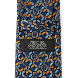 Star Wars Millennium Falcon Motif Navy Blue Tie