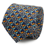 Star Wars Millennium Falcon Motif Navy Blue Tie