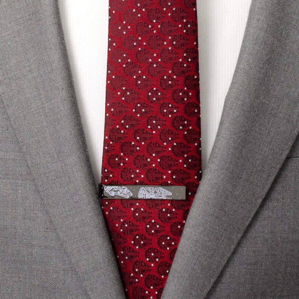 Star Wars Millennium Falcon Black and White Tie Bar - Cufflinks.com - Flyclothing LLC