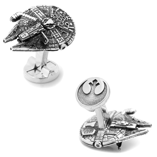 Star Wars Millennium Falcon 3D Cufflinks - Cufflinks.com - Flyclothing LLC