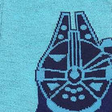 Star Wars Millennium Falcon Blue Mod Dress Socks and Rebel Crest Lapel Pin Gift Set