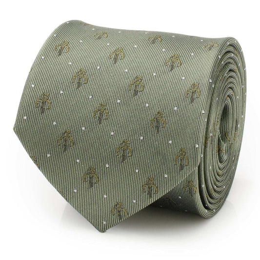 Star Wars Mandalorian Dotted Sage Green Tie - Cufflinks.com - Flyclothing LLC