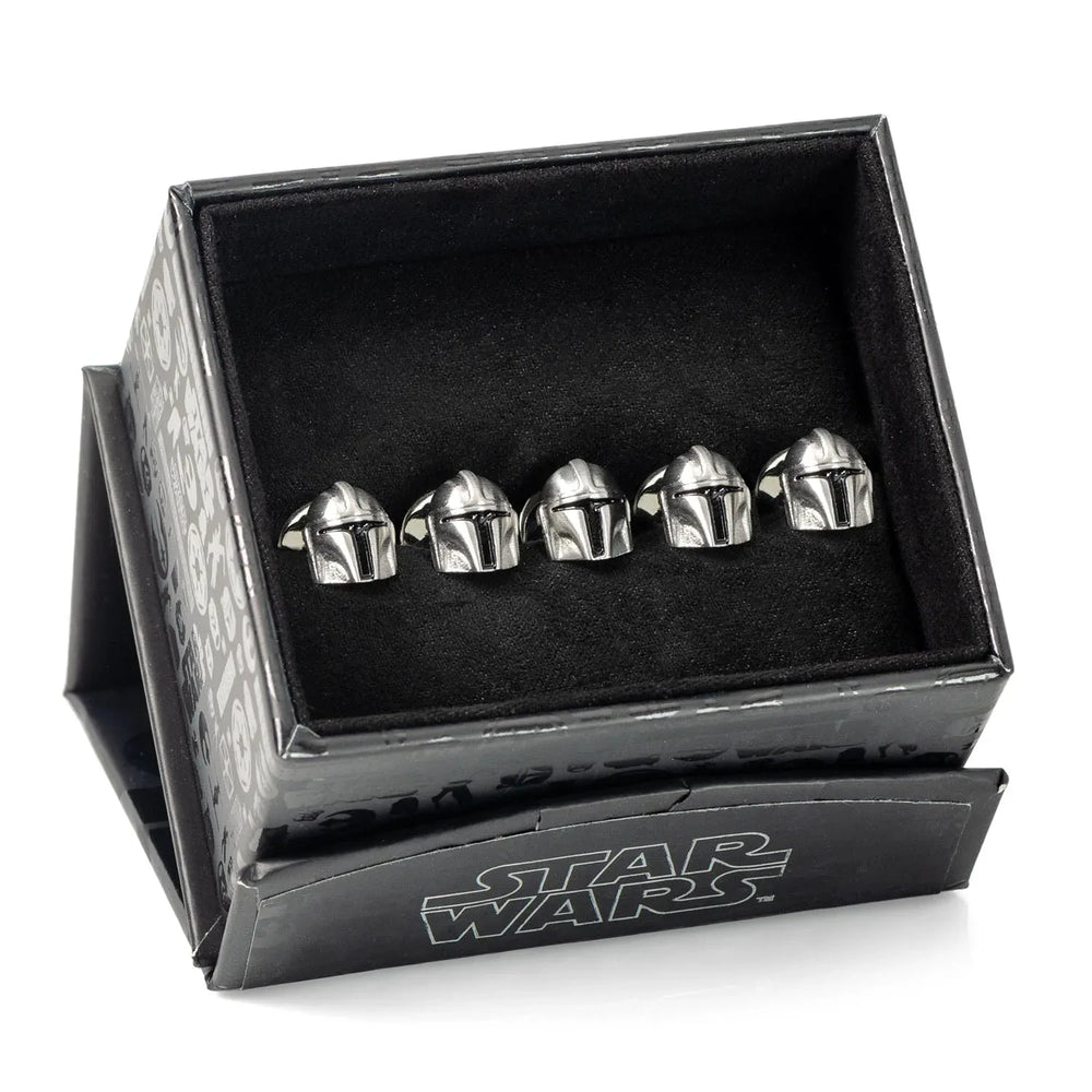 3D Mandalorian Helmet Studs - Cufflinks.com - Flyclothing LLC
