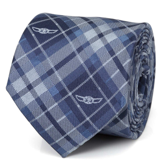 Star Wars Grogu Blue Plaid Tie - Cufflinks.com - Flyclothing LLC