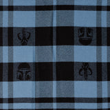 Star Wars Mandalorian Blue Tartan Scarf