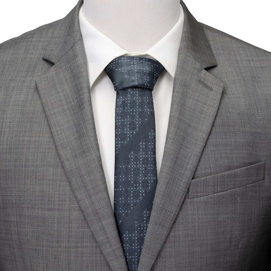 Star Wars Mandalorian Blue Dotted Striped Tie - Cufflinks.com - Flyclothing LLC