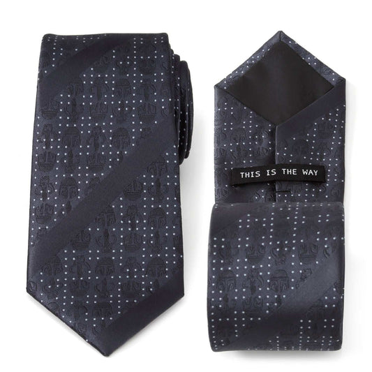Star Wars Mandalorian Blue Dotted Striped Tie - Cufflinks.com - Flyclothing LLC