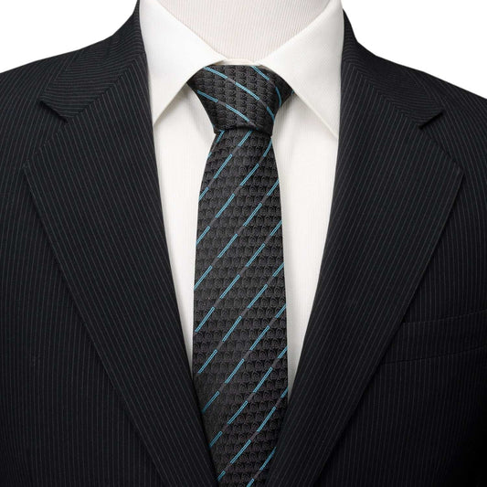 Star Wars Obi-Wan Kenobi LIGHTSABER Pattern Black Tie - Cufflinks.com - Flyclothing LLC
