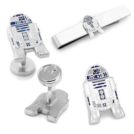 Star Wars R2-D2 Cufflinks, Lapel Pin, and Tie Bar 3-Piece Gift Set - Cufflinks.com - Flyclothing LLC