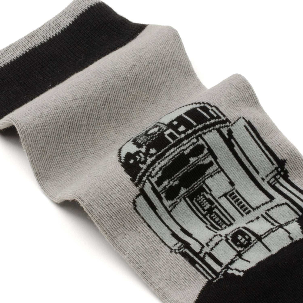 Star Wars R2-D2 Men's Gray and Black Mod Dress Socks and Lapel Pin Gift Set - Cufflinks.com - Flyclothing LLC