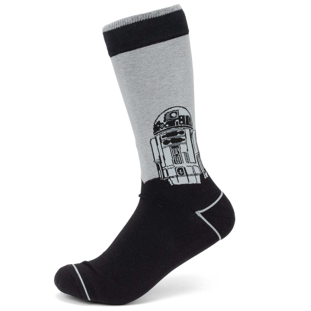 Star Wars R2-D2 Men's Gray and Black Mod Dress Socks and Lapel Pin Gift Set - Cufflinks.com - Flyclothing LLC