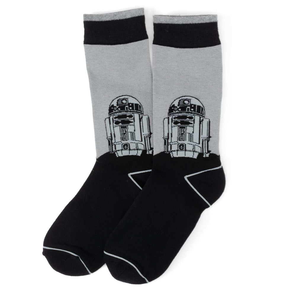 Star Wars R2-D2 Men's Gray and Black Mod Dress Socks and Lapel Pin Gift Set - Cufflinks.com - Flyclothing LLC