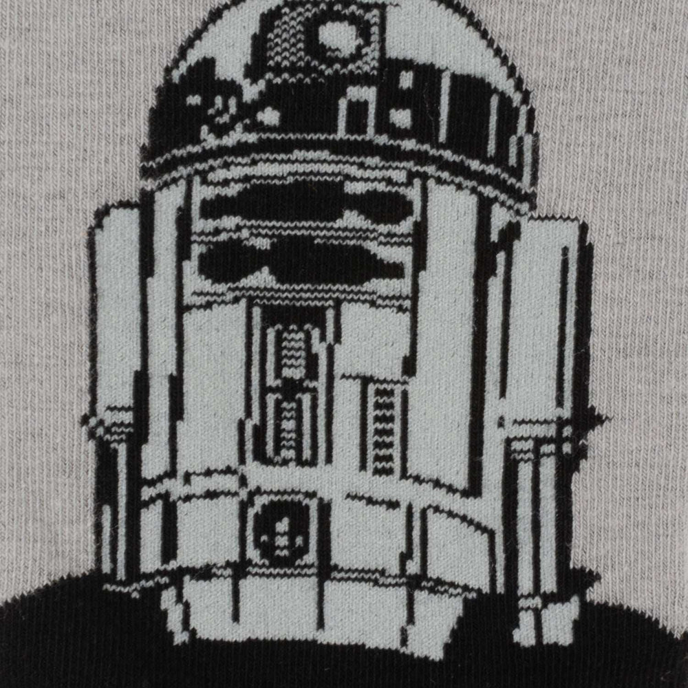Star Wars R2-D2 Men's Gray and Black Mod Dress Socks and Lapel Pin Gift Set - Cufflinks.com - Flyclothing LLC