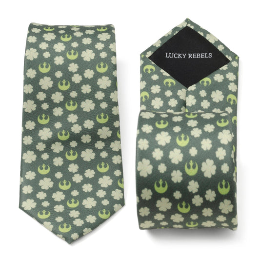 Star Wars Rebel Alliance Crest and Shamrock Green Tie