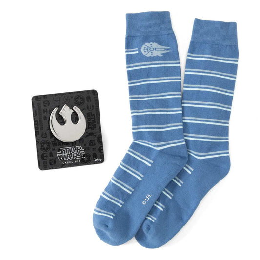 Star Wars Millennium Falcon Blue Striped Tie