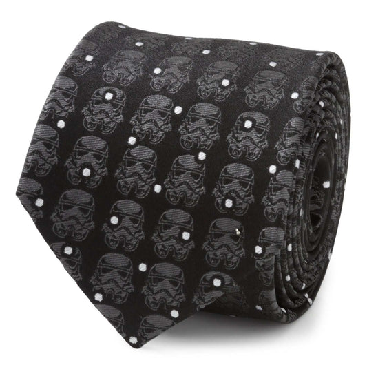 Star Wars Stormtrooper Dotted Black Tie - Cufflinks.com - Flyclothing LLC
