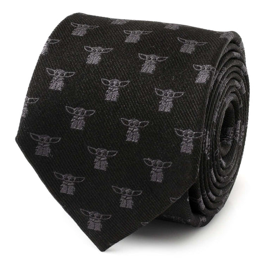 Star Wars Grogu Black Tie - Cufflinks.com - Flyclothing LLC