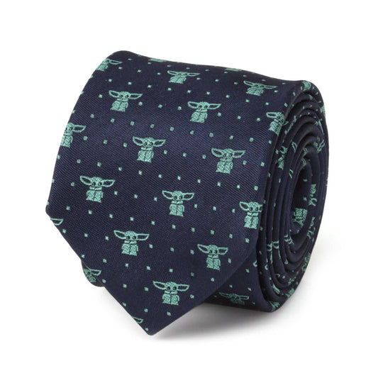 Star Wars Grogu Navy Dotted Tie - Cufflinks.com - Flyclothing LLC