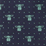 Star Wars Grogu Boy's Navy Dotted Zipper Tie