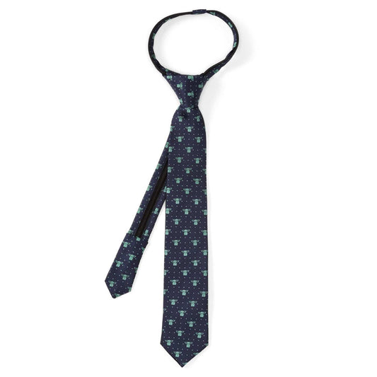 Star Wars Grogu Boy's Navy Dotted Zipper Tie - Cufflinks.com - Flyclothing LLC
