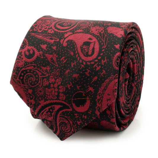 Star Wars Darth Vader Black and Red Paisley Tie - Cufflinks.com - Flyclothing LLC