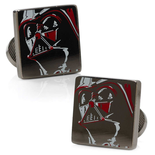 Star Wars Darth Vader Painted Gunmetal Cufflinks - Cufflinks.com - Flyclothing LLC