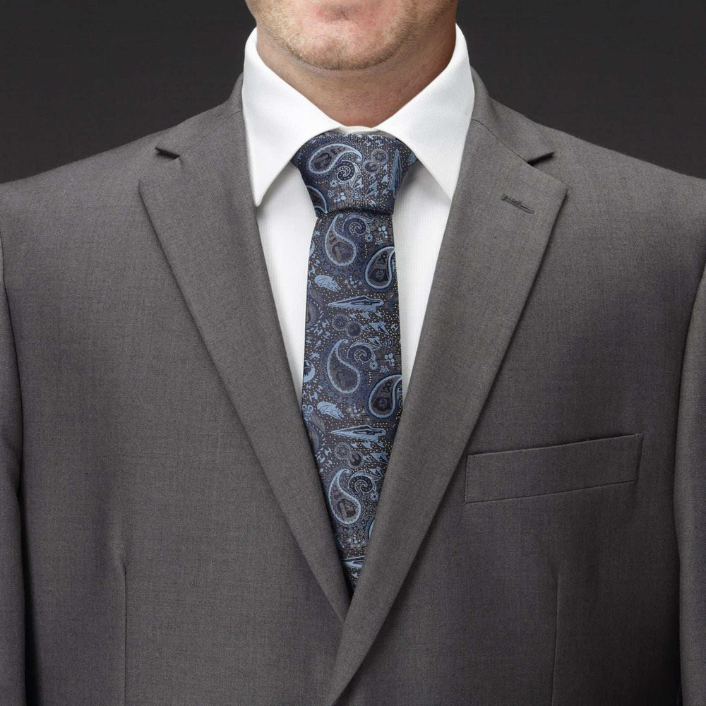 Star Wars Darth Vader Blue and Gray Paisley Tie and Bracelet Gift Set - Cufflinks.com - Flyclothing LLC