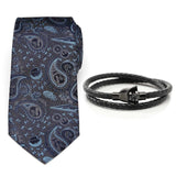 Star Wars Darth Vader Blue and Gray Paisley Tie and Bracelet Gift Set - Cufflinks.com - Flyclothing LLC