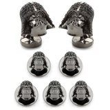 Star Wars Darth Vader Crystal 3D Cufflinks and 5-Stud Set - Cufflinks.com - Flyclothing LLC