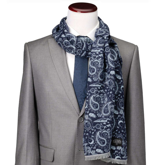 Star Wars Darth Vader Blue and Gray Paisley Scarf - Cufflinks.com - Flyclothing LLC