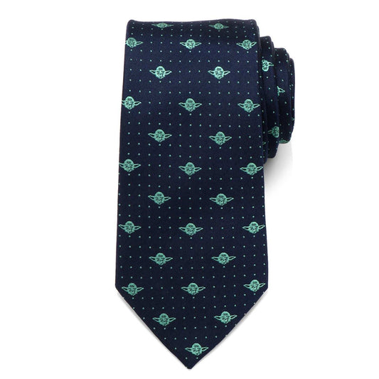 Star Wars Yoda Dotted Navy Tie - Cufflinks.com - Flyclothing LLC