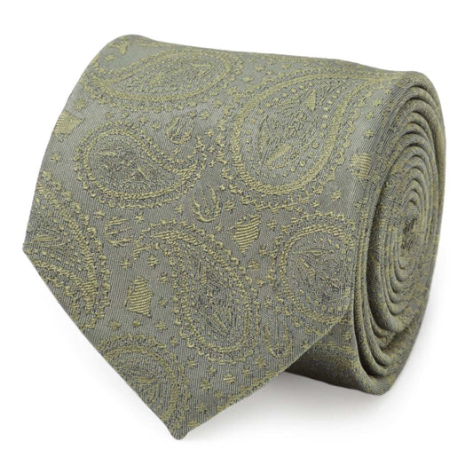 Star Wars Yoda Sage Green Silk Tie - Cufflinks.com - Flyclothing LLC